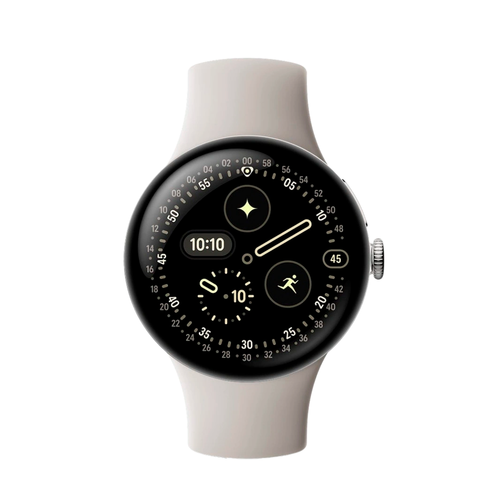 Умные часы Google Pixel Watch 4 Wi-Fi, 41mm, Polished Silver/Porcelain (Серебряный/Фарфоровый)