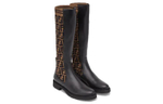 FENDI FF Rockoko Leather Boot "Black Tabacco"