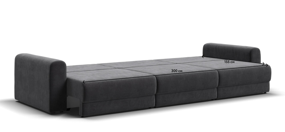 Модульный диван РИЧМОНД MODOOL MAX Вельвет CORD графит