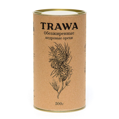 Обезжиренные кедровые орехи Trawa, 500 г