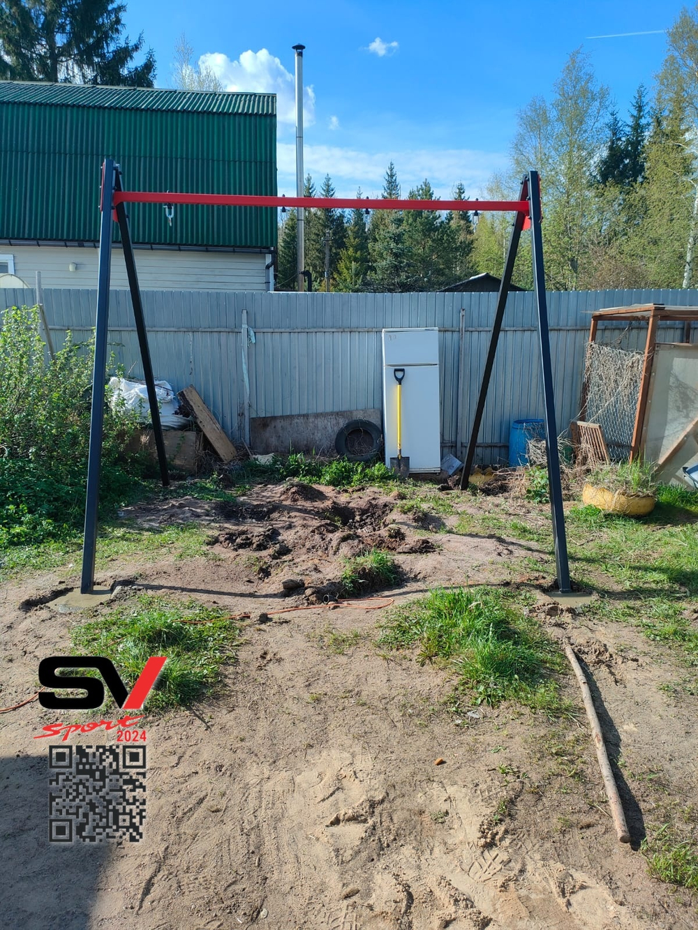 Монтаж уличных качелей Sv Sport