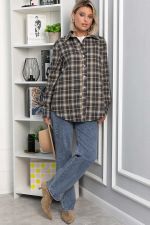 Рубашка Денни (бежево-коричневая) Б14136-7М LT Collection