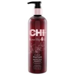 CHI Rose Hip Oil Protecting Shampoo Шампунь с маслом шиповника для окрашенных волос, 340 мл