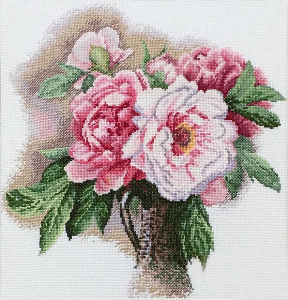 Набор для вышивания "Пионы" по картине П. Лонгпре 35 х 35 см (Россия)