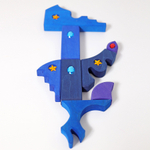 Деревянная мозаика пазл с акриловыми камнями "Восток", 52 детали