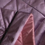 Велюровое покрывало в клетку с наволочками OVL042