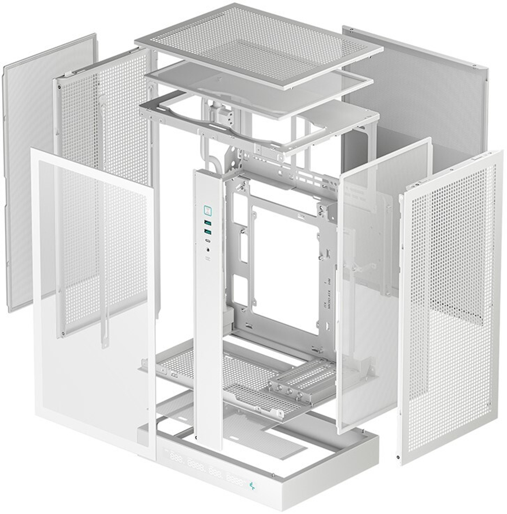 Корпус mATX Deepcool CH270 DIGITAL WH