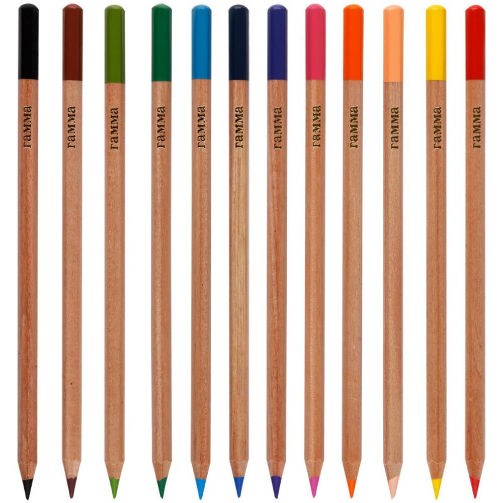 Карандаши цветные 12цв. Гамма Мультики, супермягкие