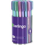 Ручка шариковая BERLINGO "Starlight S" 0,5 мм, синяя, soft-touch, ассорти