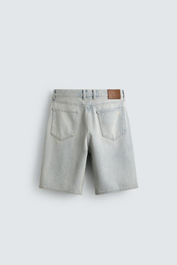 ZARA ДЖИНСОВЫЕ ШОРТЫ RELAXED FIT, ГОЛУБОЙ