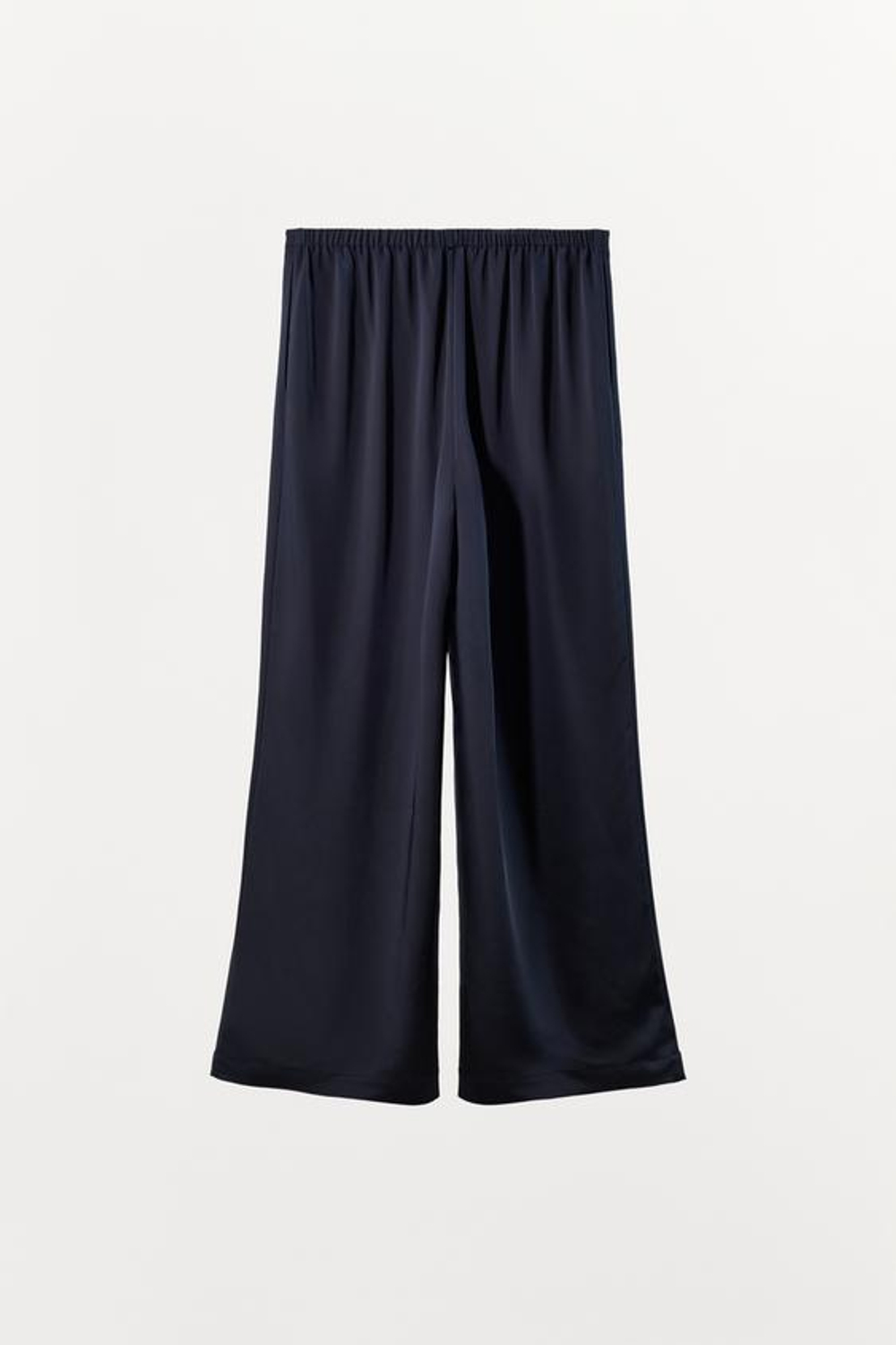 ZARA АТЛАСНЫЕ БРЮКИ С ВЫСОКОЙ ПОСАДКОЙ, МОРСКОЙ ЯРКО-СИНИЙ