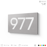 Номер на дверь 977, табличка на дверь для офиса, квартиры, кабинета, аудитории, склада, серая 120х70 мм, Айдентика Технолоджи