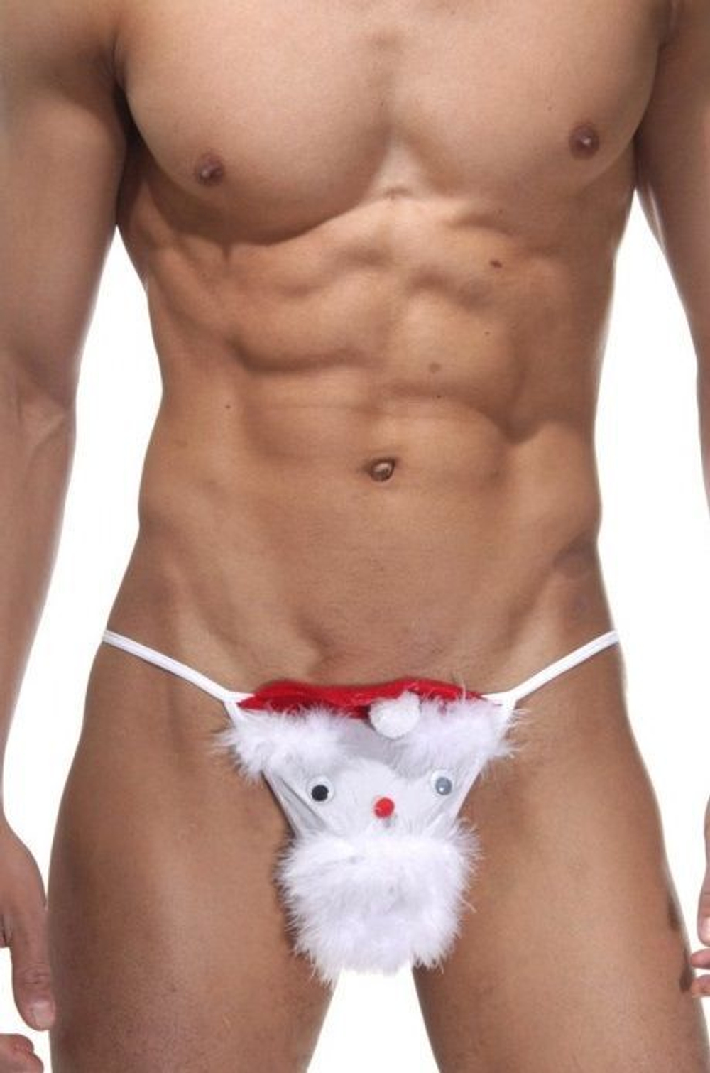 Мужские трусы-стринги с Санта Клаусом