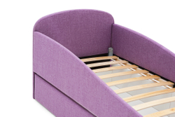 Детская мягкая кровать с ящиком Бельмарко Letmo черничный мусс рогожка