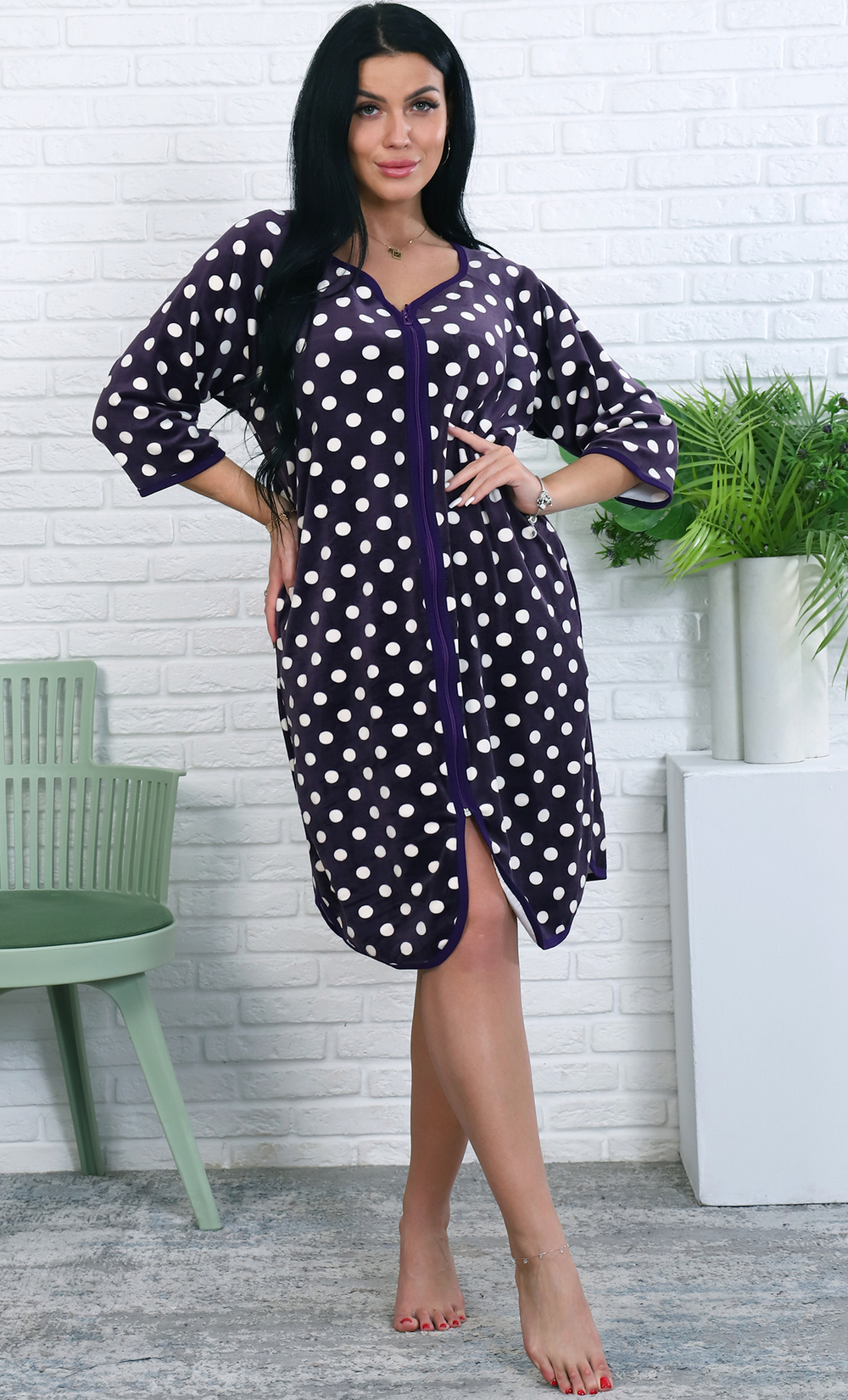 Халат велюровый М547