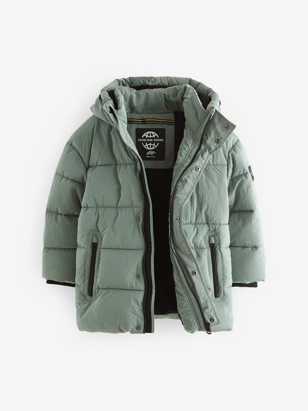 Пуховик с флисовой подкладкой для мальчика Next Q51-556, Хаки