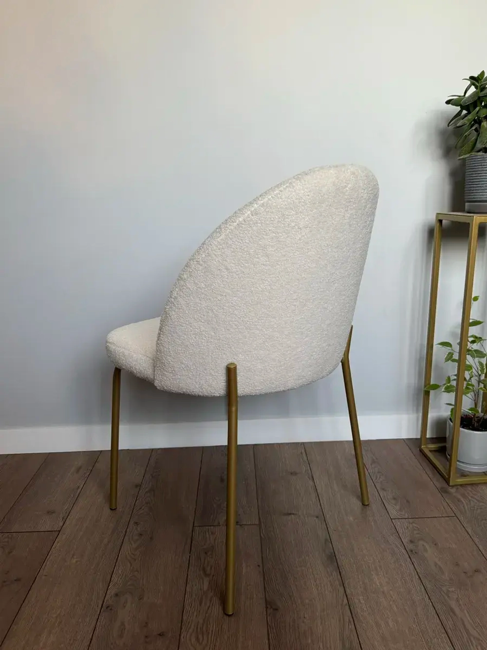 Мягкие стулья Букле со спинкой Золотые ножки Комплект2