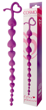 Силиконовая анальная цепочка Cosmo, (30 см, фуксия) (Цвет: фуксия)