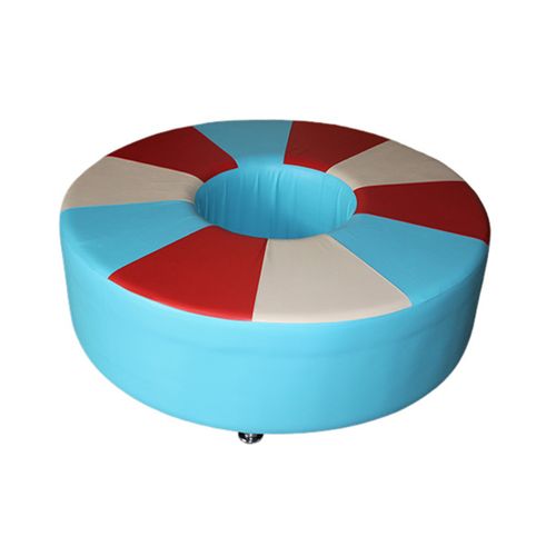 Диван круглый «Калейдоскоп» голубой