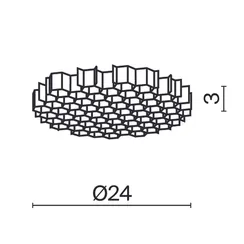 Антибликовая решётка ⌀24мм Technical honeycomb-d24