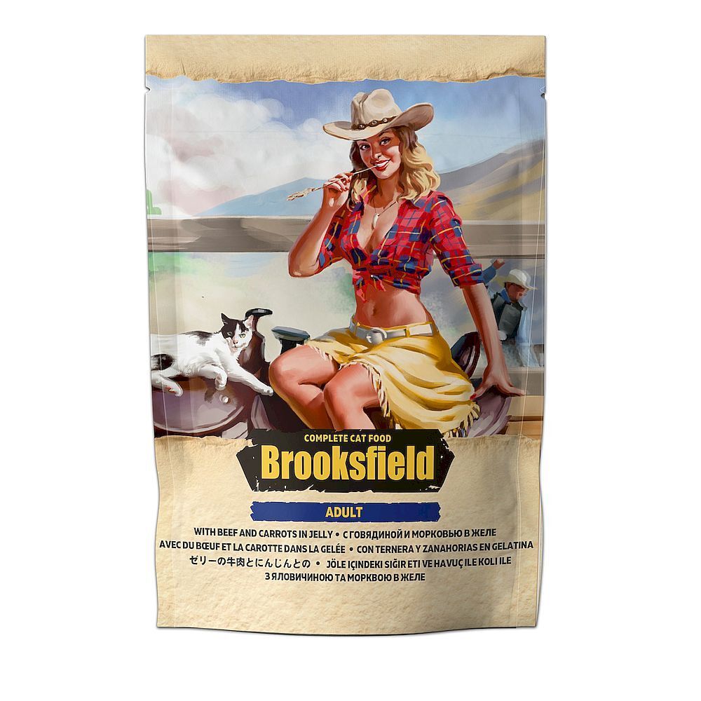 BROOKSFIELD Adult Cat Beef with Carrot пауч для кошек 85г Говядина с морковью в желе