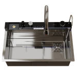 Мойка настол.монтаж 75х46 (3,0) вып 3 1/2  MIXLINE PRO 21,5см V2.0 (сатин) сиф+доз+смес+кол+д/р+о/с