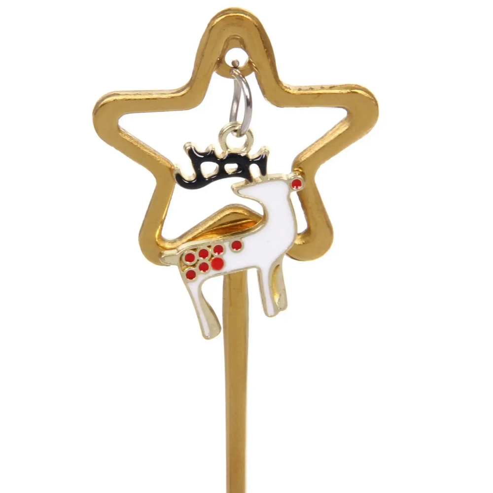 Набор чайных ложек 4шт «Новогодние звезды» в подарочной коробке, цвет золото