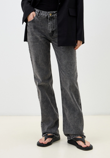Джинсы прямые, цвет серый