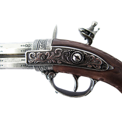 Denix Пистоль 2х-ствольный системы флинтлок 18 века