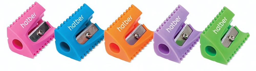 Точилка 1отв. пластик. "Trixx" треугольная ассорти (Хатбер) (Комплект 4шт.)