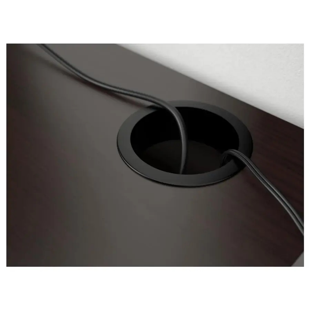 Письменный стол с ящиками - IKEA MICKE, 142x50 см,  черно-коричневый, МИККЕ ИКЕА