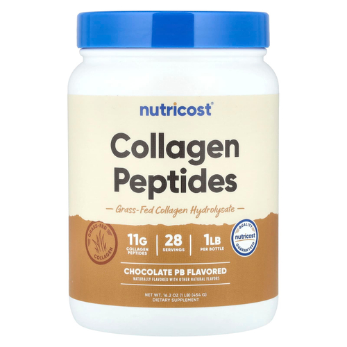Nutricost, Collagen Peptides, шоколадные PB, 454 г (16,2 унции)