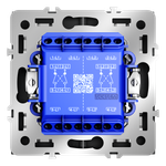 Перекрестный переключатель встраиваемый VOLTUM S70 двухклавишный 10А, (графит)
