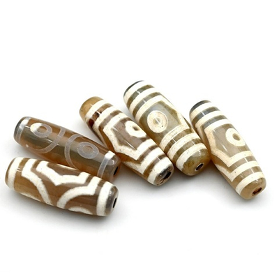 дзи-3гб ДЗИ "3 глаза" бежевая 30*10мм