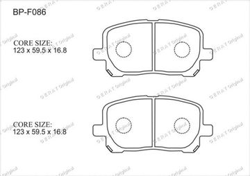 BP-F086 Vibe, Avensis, Corolla, Estima, Ipsum, Matrix (перед)