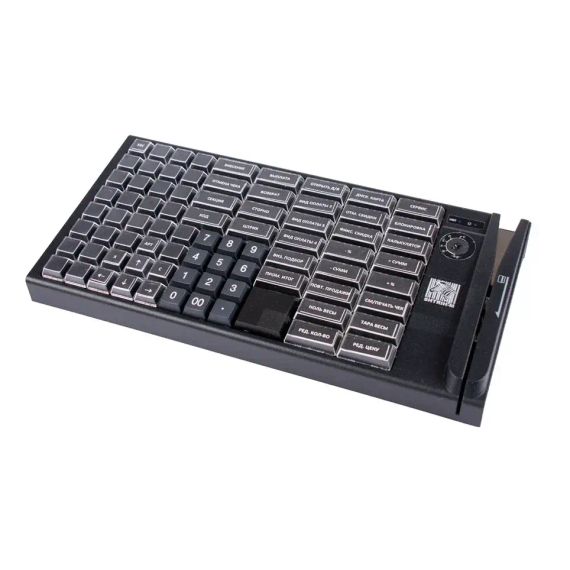 Клавиатура программируемая KB-PION306 (79 клавиш; PS/2; MSR123; ключ) черная, арт. PP30678_L_MSR123_PS/2_B