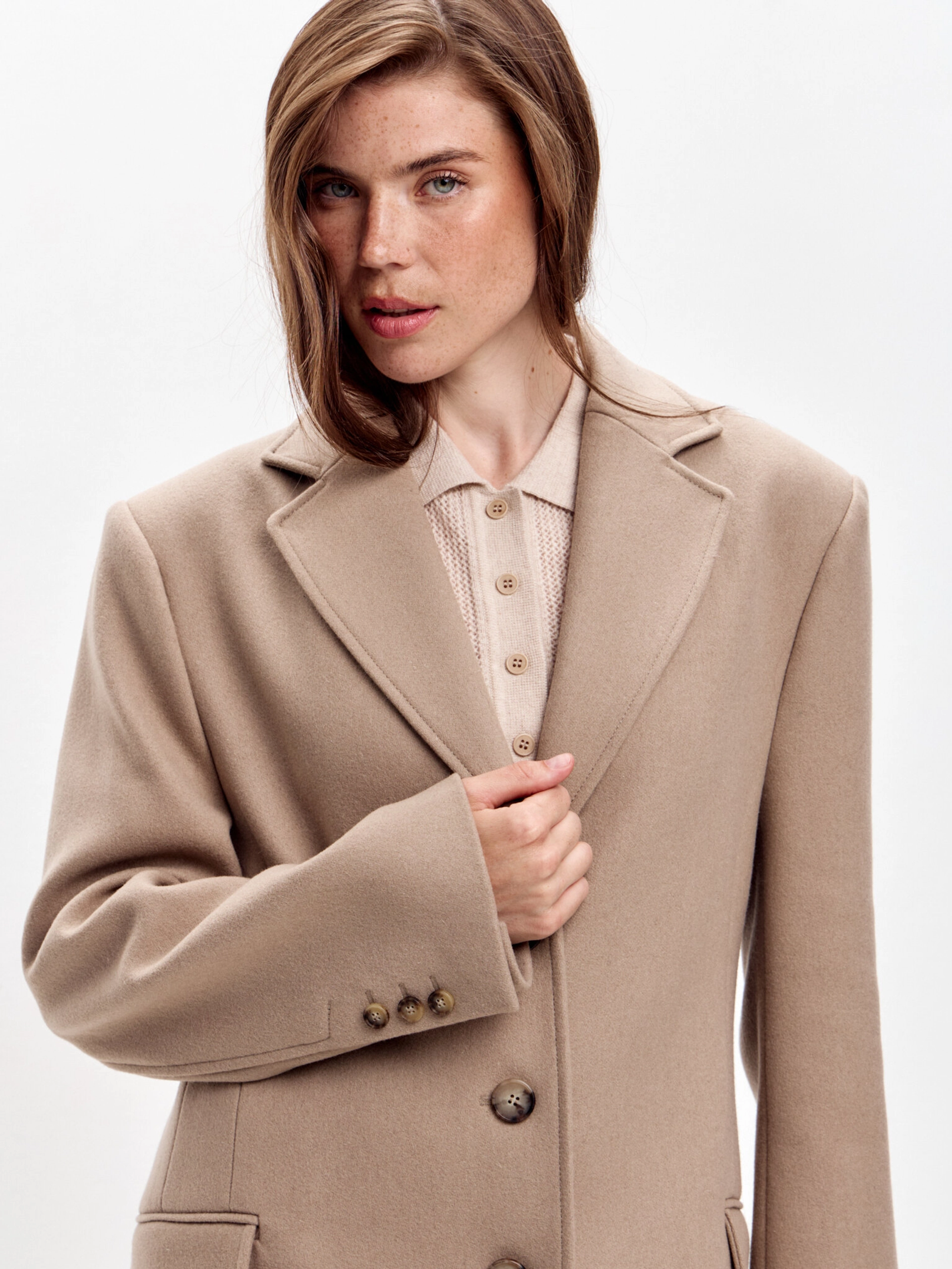 Жакет-пальто из шерсти