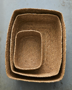 Zara Home Корзина из морской травы, цвет бежевый, 28 см
