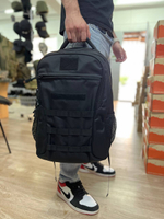 Тактический городской рюкзак с широкой ручкой / чёрный