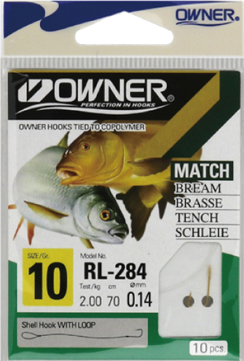 Крючок с поводком Owner S-284 08-0.16