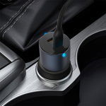 Автомобильное зарядное устройство 2xUSB-C, 60Вт, 3А, PD, серый