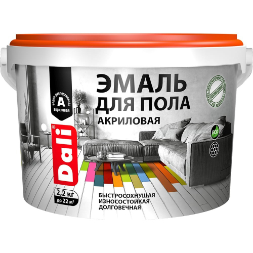 Эмаль д/пола  акриловая  DALI  орех  2,2кг (Рогнеда) * НОВИНКА