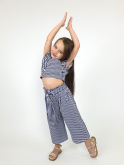 02-70-7 Комплект для девочки (топ и брюки)