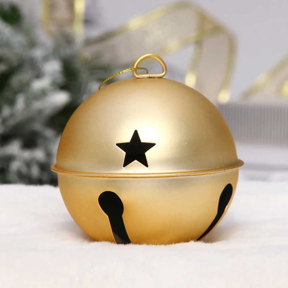 Новогодний шар «Бубенчик» 8.5 см, Золото