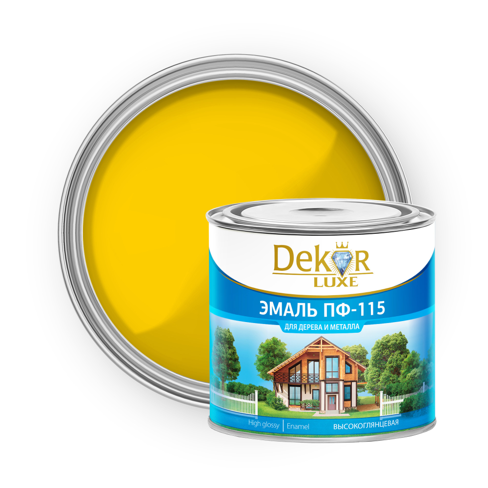 DEKOR LUXE  Эмаль ПФ-115 Желтая 2,6кг (Кубанские краски)