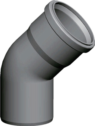 Wolf Дымоход Отвод для дымохода DN80 45°, из полипропилена