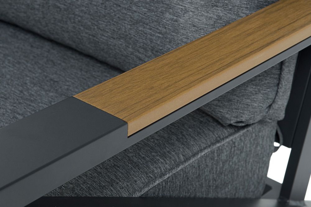 "Лотос" лаунж-зона 5-местная из алюминия, цвет темно-серый