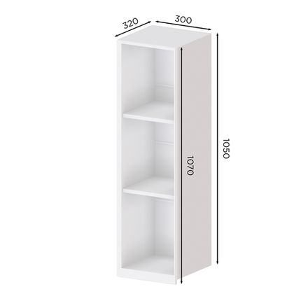 Кухня Модуль ВВ 300 верхний высокий Белый / Белый