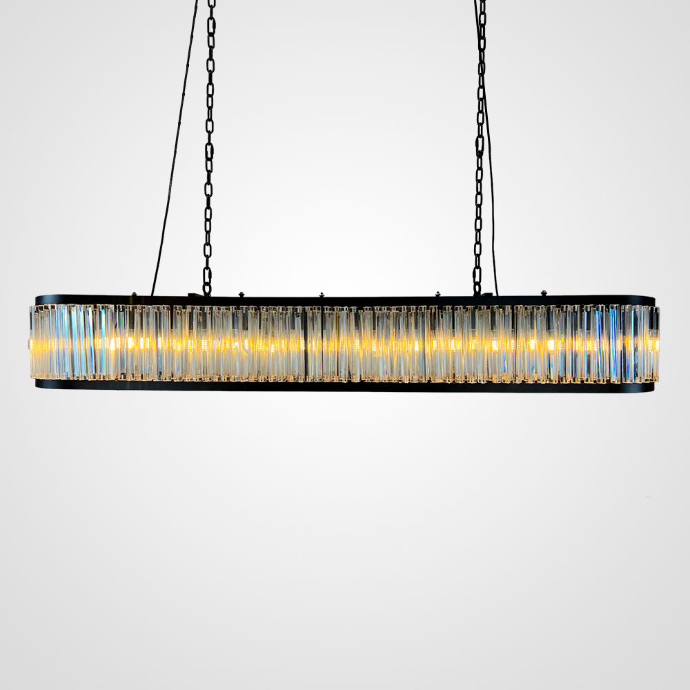 Подвесная Люстра Rh 1920S Odeon Clear Glass Black 180 By Imperiumloft