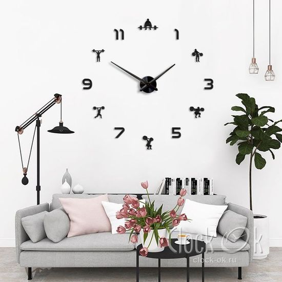 Настенные 3D часы Gym